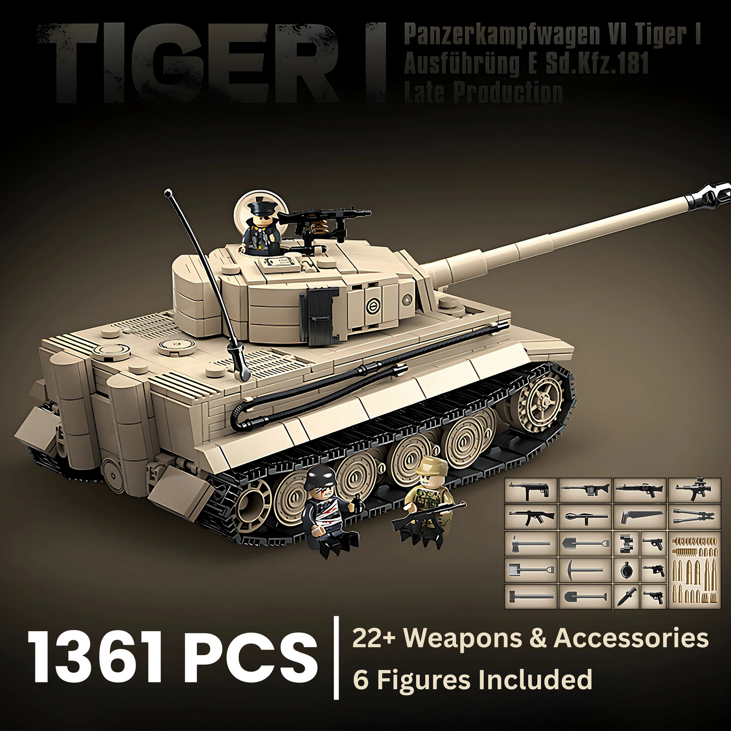 Tiger 1 (Tan) | 1361PCS