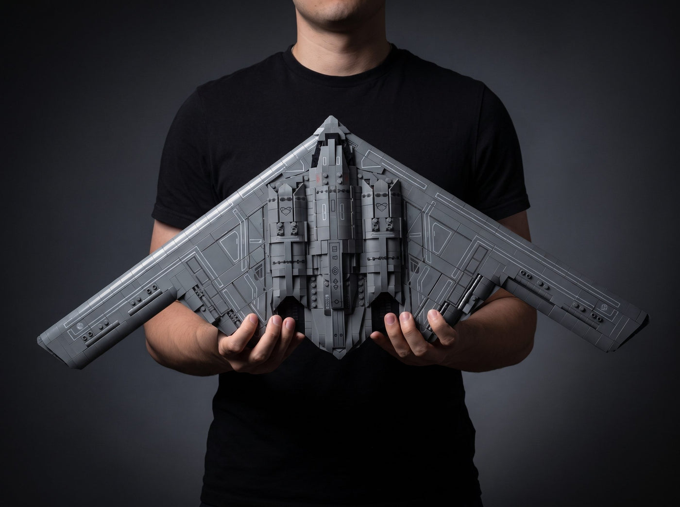 Nightfall Stealth Bomber held at real scale